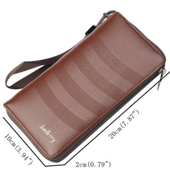 Faux Leather Casual 8 Card Slot Clutch Bags Business Large Capacity Wallet For Men for Clutch Bags