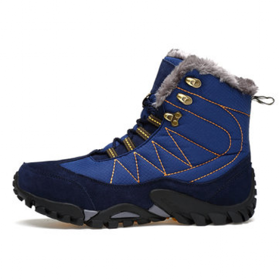Men Outdoor Waterproof Climbing Shoes Plush Lining Hiking Snow Boots for Boots