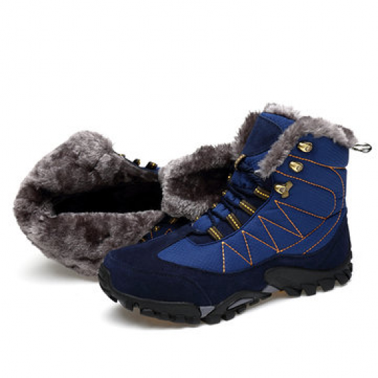 Men Outdoor Waterproof Climbing Shoes Plush Lining Hiking Snow Boots for Boots