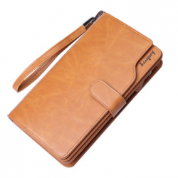 Vintage Large Capacity Business Multi-slots Trifold Long Wallet Clutch Bag For Men for Clutch Bags