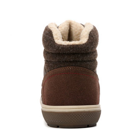 Men Outdoor Slip Resistant Lace Up Warm Lining Leather Ankle Boots for Boots