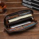 Genuine Leather Vintage Coin Bag Business Zipper Long 5.5 Inche Phone Wallet For Men for Clutch Bags