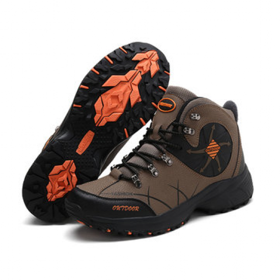 Men Outdoor Microfiber Leather Waterproof Slip Resistant Ankle Boots for Boots