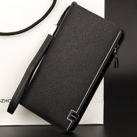 9 Card Holders Clutch Bag Business Big Capacity Wallet Pu Leather Phone Bag For Men for Clutch Bags