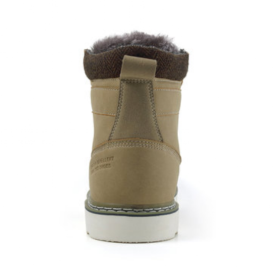 Men Outdoor Warm Lining Slip Resistant Work Style Ankle Boots for Boots